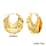 6.3*26mm cast maple leaf earrings gold color