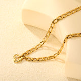 Wholesale 18K Gold-Plated Heart Cuban Chain Necklace Hypoallergenic Steel/Gold