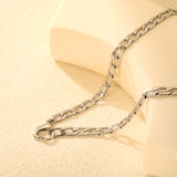 Wholesale 18K Gold-Plated Heart Cuban Chain Necklace Hypoallergenic Steel/Gold