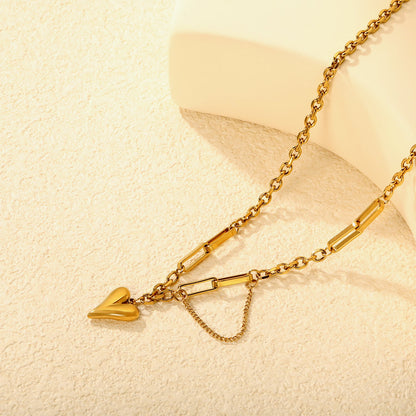 Unique Design Chain with Heart Pendant Necklace asonjewelry