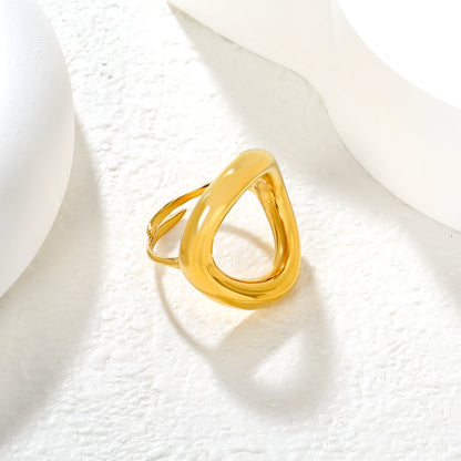 Wholesale 18K Gold Plated Sculpted Statement Ring Hypoallergenic asonjewelry