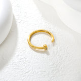 Wholesale 18K Gold Plated Minimalist Cuff Ring with Crystals Hypoallergenic