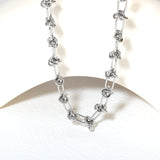 Wholesale 18K Gold-Plated Floral Declaration Chain Necklace Hypoallergenic Steel/Gold