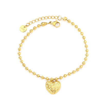 13.2*11.6mm heart pattern 18+3cm+6mm bracelet gold color asonjewelry