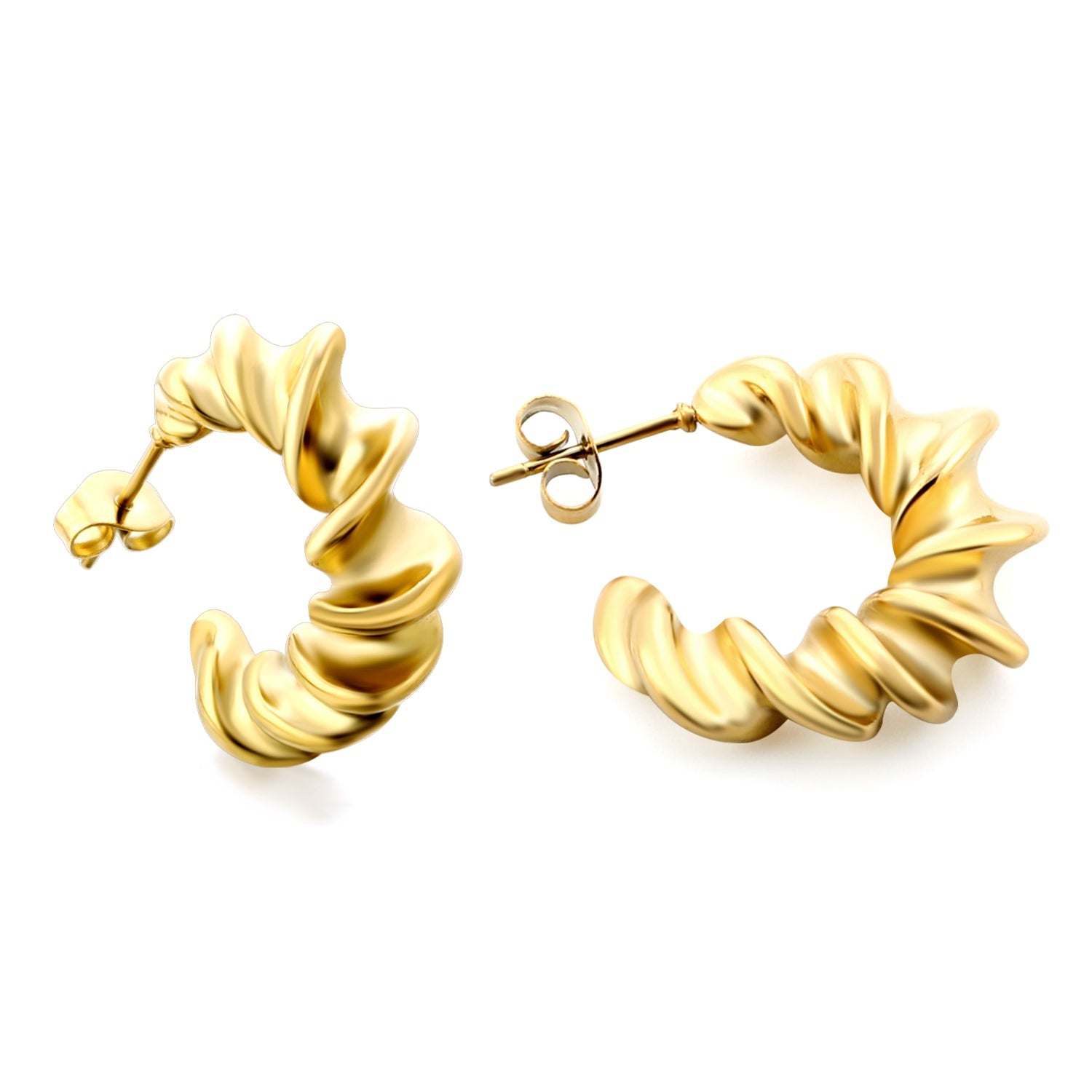 C-shaped spiral ear clips 7.6*36.5mm asonjewelry