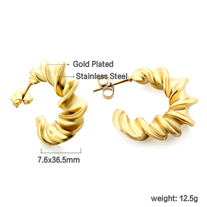 C-shaped spiral ear clips 7.6*36.5mm asonjewelry