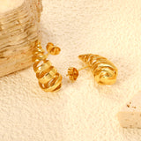 10*23mm spring drop earrings gold color