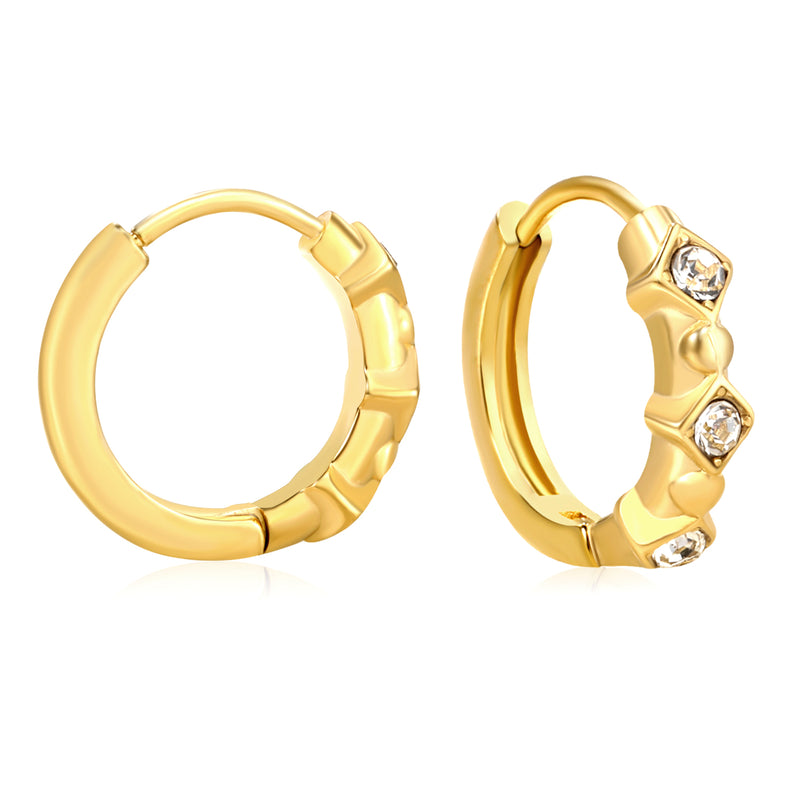 3.2*11.4mm diamond-shaped sticky imitation white Czech diamonds/pearl earrings 2.2*10mm inner diameter earrings gold color