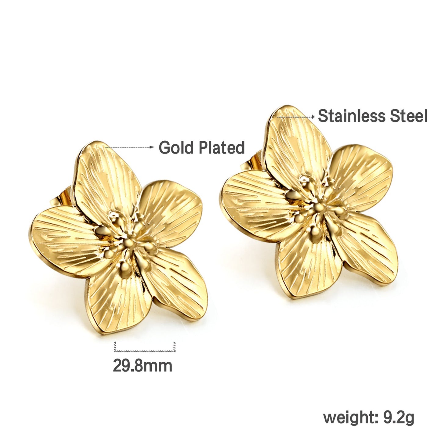 Peach Blossom Earrings 29.8mm asonjewelry