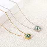 Round with white & mineral black & deep purple & light purple & red & pink & deep blue & light blue & deep green & light green & white opal & pink opal pendant 10mm necklace 43+5cm