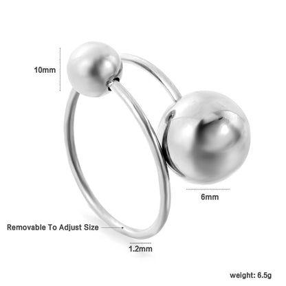 Uniquely designed large and small orb open rings asonjewelry