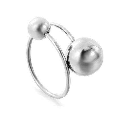 Uniquely designed large and small orb open rings asonjewelry
