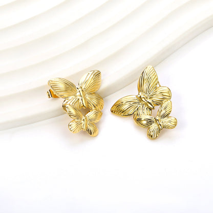 Size Butterfly Earrings 24*27.6 asonjewelry
