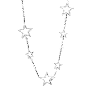 17.8+11.1mm size pentagram accessories cross chain 40+5cm necklace steel color/golden