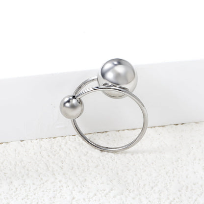 Uniquely designed large and small orb open rings asonjewelry