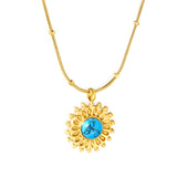 15.3mm round grain face with imitation white pearl/blue turquoise/tiger eye pendant 0.9+2mm round snake bead necklace 40+5cm+6mm round plaque necklace gold color