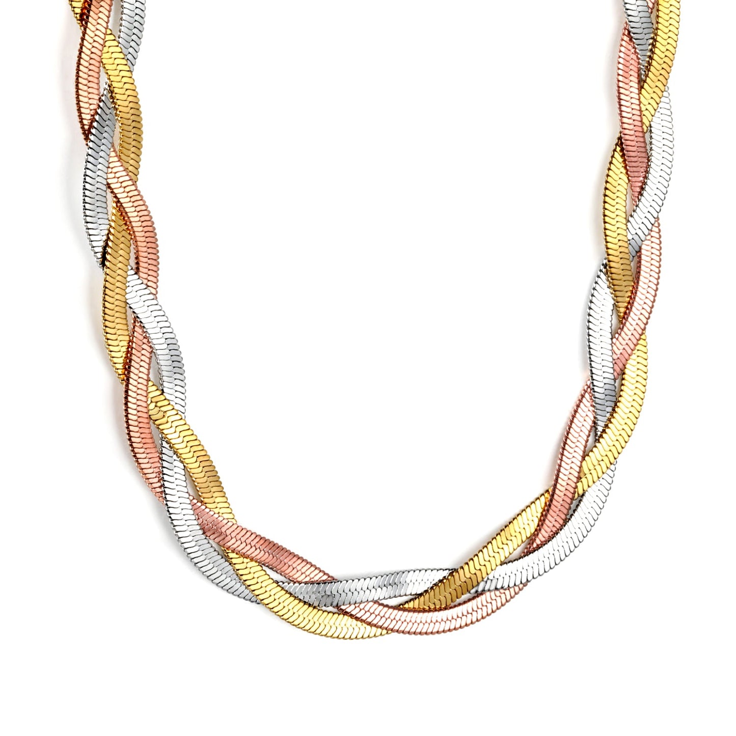 8mm*40+5cm+6mm Tricolor Braided Matching Chain Colorful asonjewelry