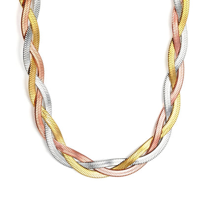 8mm*40+5cm+6mm Tricolor Braided Matching Chain Colorful asonjewelry