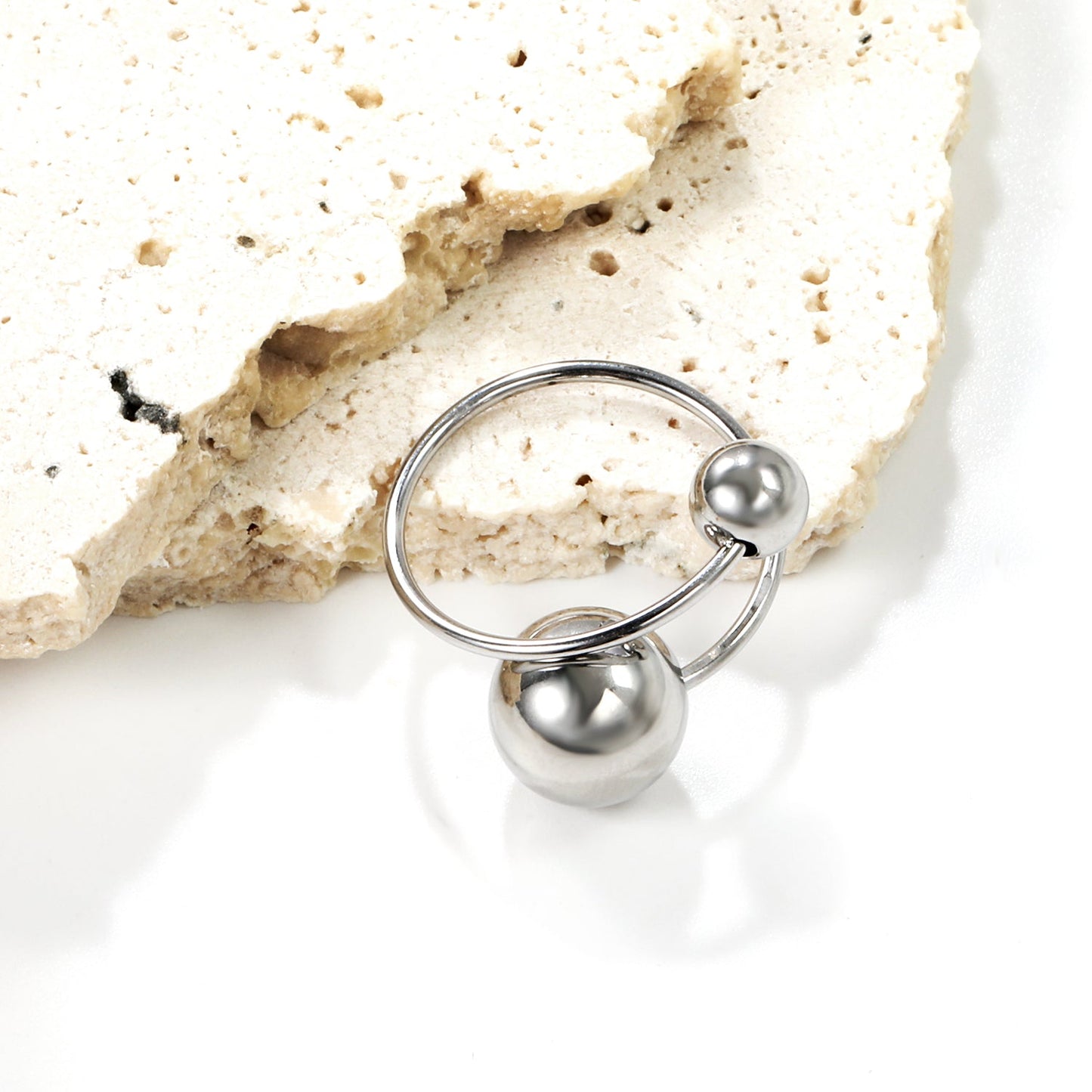 Uniquely designed large and small orb open rings asonjewelry