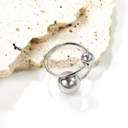 Uniquely designed large and small orb open rings asonjewelry