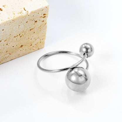 Uniquely designed large and small orb open rings asonjewelry