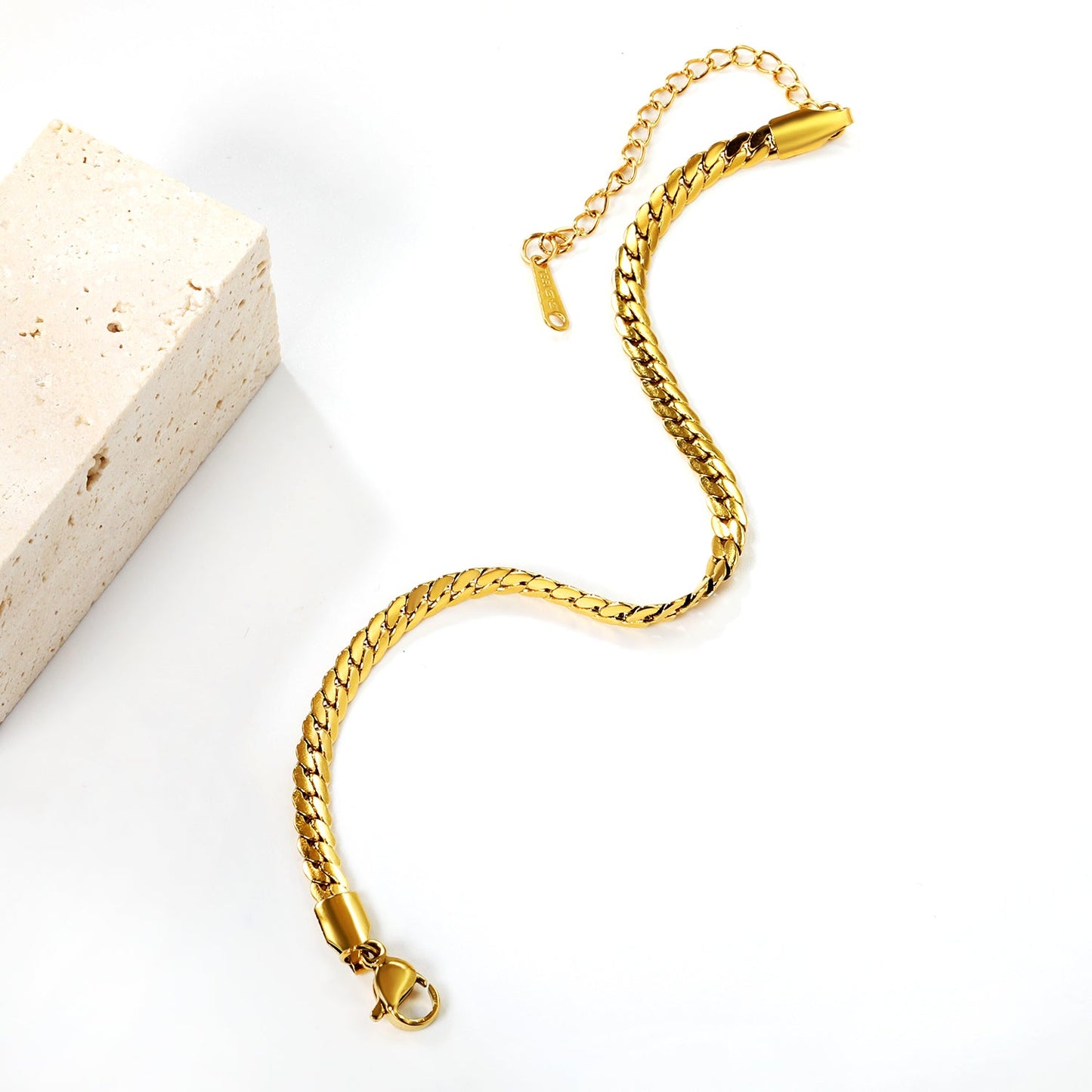 1.2*3.7mm two strands braided bracelet 16+5cm asonjewelry