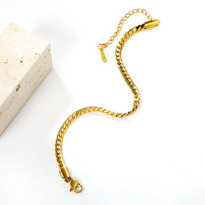 1.2*3.7mm two strands braided bracelet 16+5cm asonjewelry