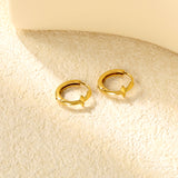 5.4mm cross-shaped with polished finish, earring hook 2.2 x inner diameter 10mm, gold-colored earrings