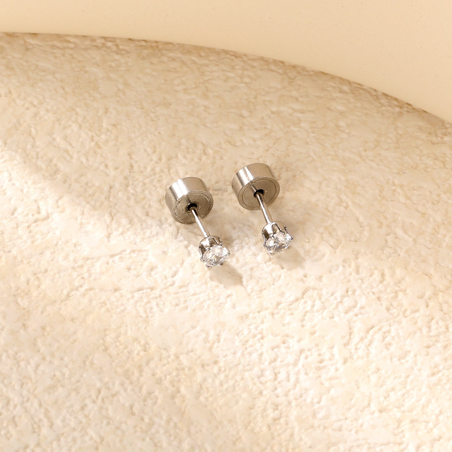 12 pair 3-5mm steel color/gold/rose gold pat plug earrings asonjewelry