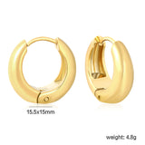15.5*15mm Hoop Earrings in Gold/Mixed Colors