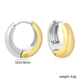15.5*15mm Hoop Earrings in Gold/Mixed Colors