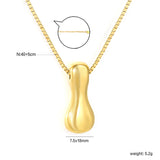 Alphabet Pendant A-Z 1.2 Box 40+5cm + 6mm Round Tail Tag Necklace Gold
