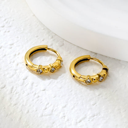 3.2*11.4mm diamond-shaped sticky imitation white Czech diamonds/pearl earrings 2.2*10mm inner diameter earrings gold color asonjewelry