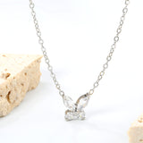 8.8*9.1mm Butterfly Sticky White Diamonds Pendant 0.35 Cross Necklace 45+5cm+6mm Round Plaque Necklace Steel/Gold Large Size 12mm White Diamonds