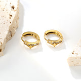 5.4 x 12mm star + half-circle imitation white Czech diamonds, earring posts 2.2 x inner diameter 10mm, gold-colored earrings