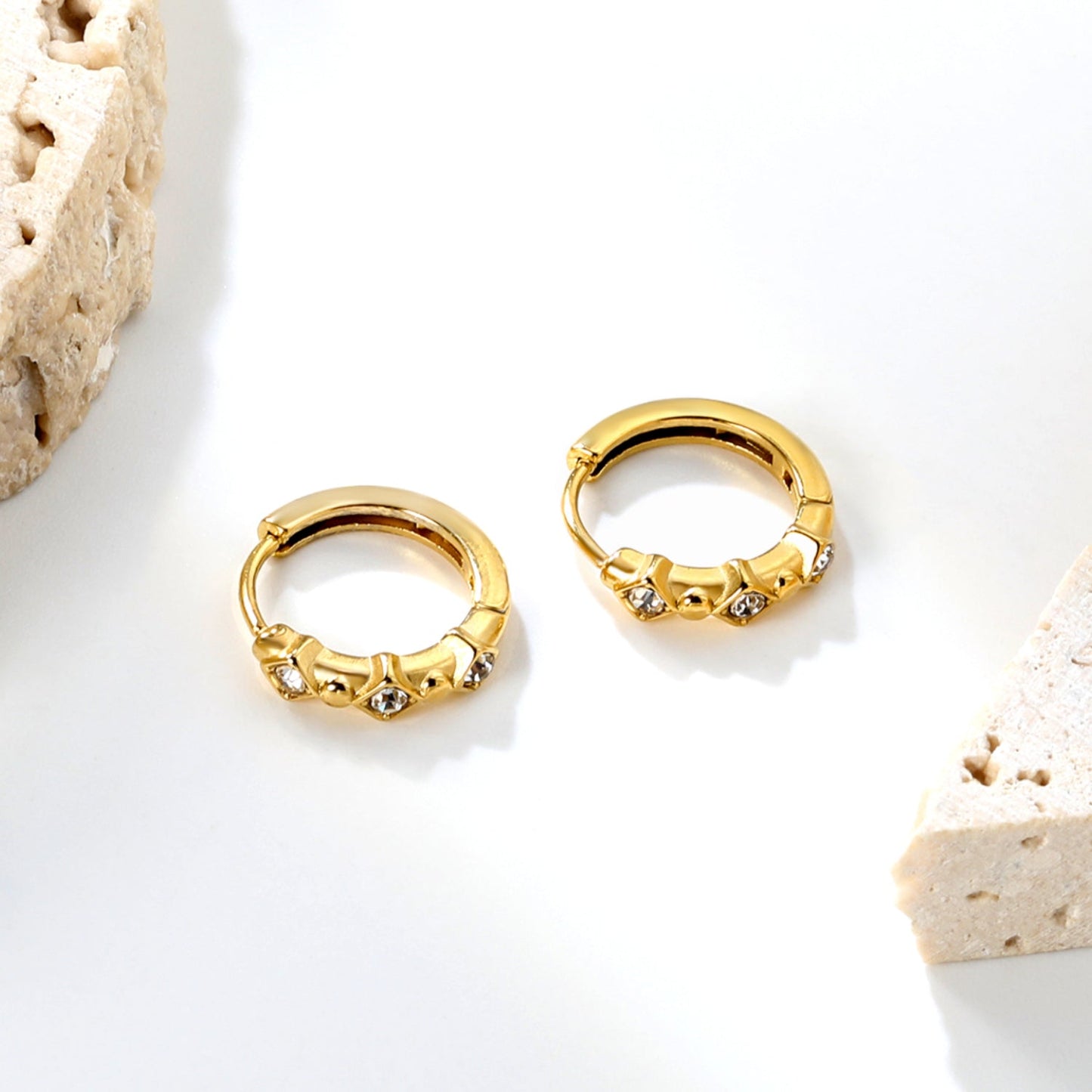 3.2*11.4mm diamond-shaped sticky imitation white Czech diamonds/pearl earrings 2.2*10mm inner diameter earrings gold color asonjewelry