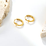 5.4mm cross-shaped with polished finish, earring hook 2.2 x inner diameter 10mm, gold-colored earrings
