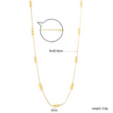 27 Chamfered Square Blocks 3mm Hammered Square Round Tag Necklace Gold