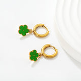 2.0*8.5mm inner ear hook + 8.2mm light blue/purple/yellow/orange/white/pink/green/red sunflower earrings in gold
