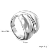 18k gold stainless steel exaggerated ring light luxury stainless steel rings wholesale ring