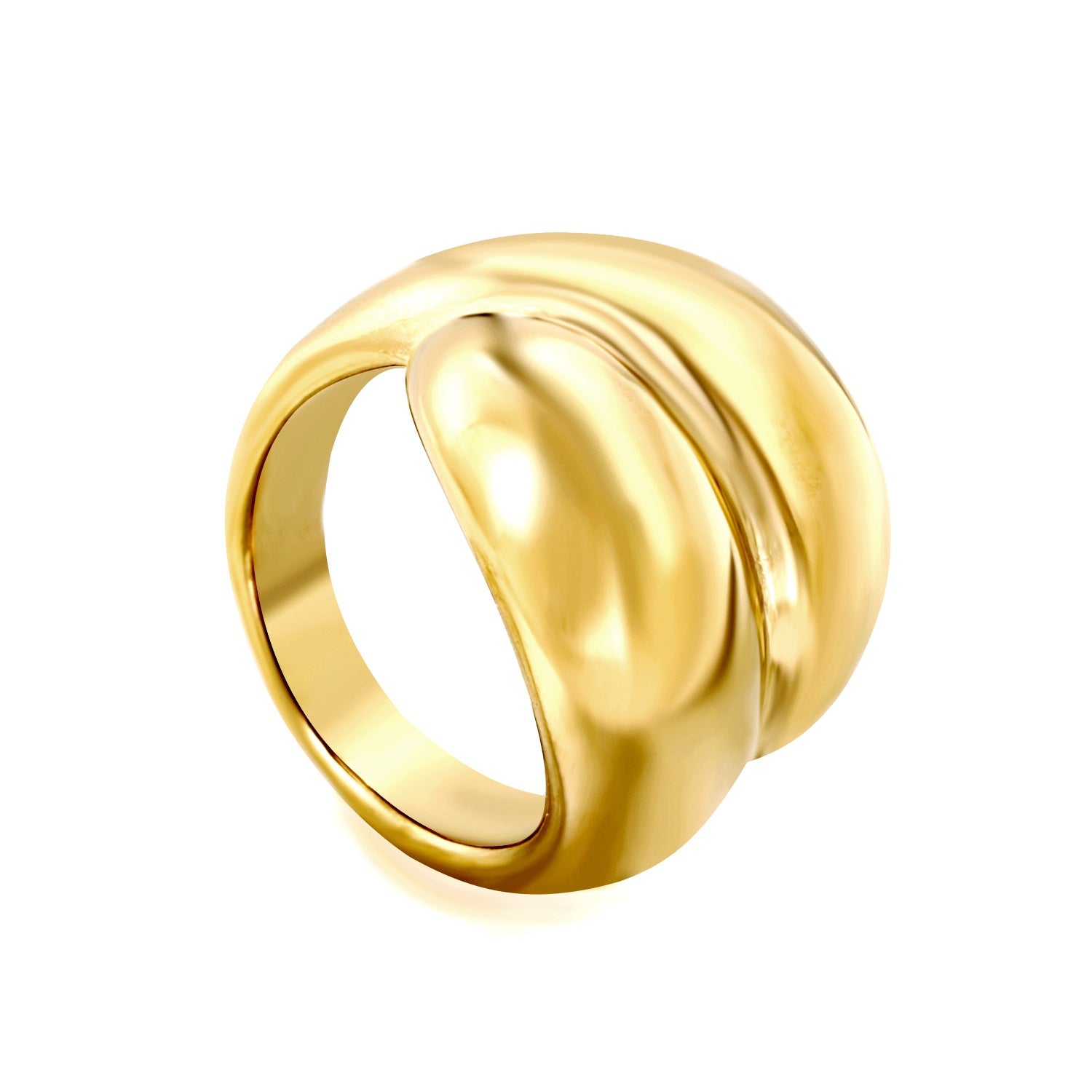 18k gold stainless steel exaggerated ring light luxury stainless steel rings wholesale ring asonjewelry