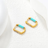 11.1*14.7mm Teardrop + Diamond Ear Cuff, Gold
