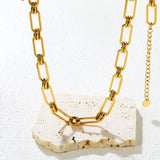 Vintage-Inspired Thick Gold Chain Necklace