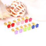 12 pairs steel/plum color mix stud earrings