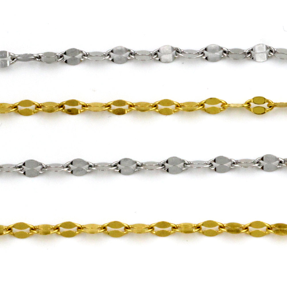 ASON 10pcs / 2mm*45cm 50cm 55cm 60cm Lips Stainless Steel Chains asonjewelry