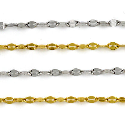 ASON 10pcs / 2mm*45cm 50cm 55cm 60cm Lips Stainless Steel Chains asonjewelry