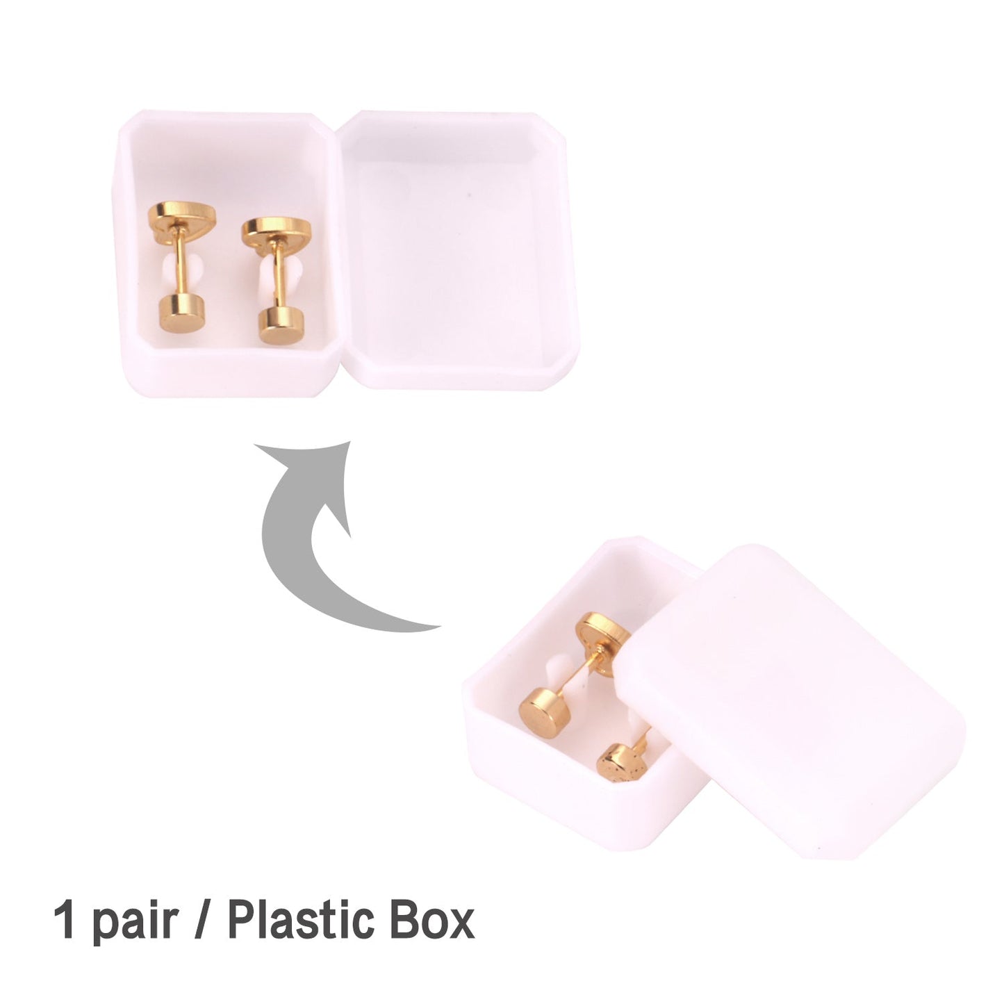 12 pairs 6.5mm*5.5mm Steel / Goldtone Heart Mixed Color Screwback Stud Earrings asonjewelry