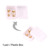 12 pairs 6.5mm*5.5mm Steel / Goldtone Heart Mixed Color Screwback Stud Earrings