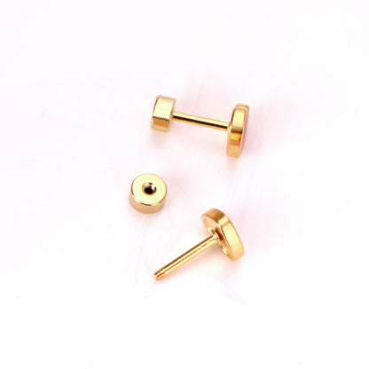 12 pairs 6.5mm*5.5mm Steel / Goldtone Heart Mixed Color Screwback Stud Earrings asonjewelry