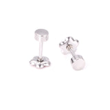 12 pairs steel/plum color mix stud earrings